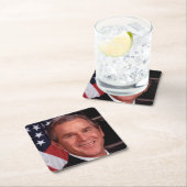 ジョージ・ブッシュ第43回米国アメリカ大統領写真 スクエアペーパーコースター (インサイチュ)