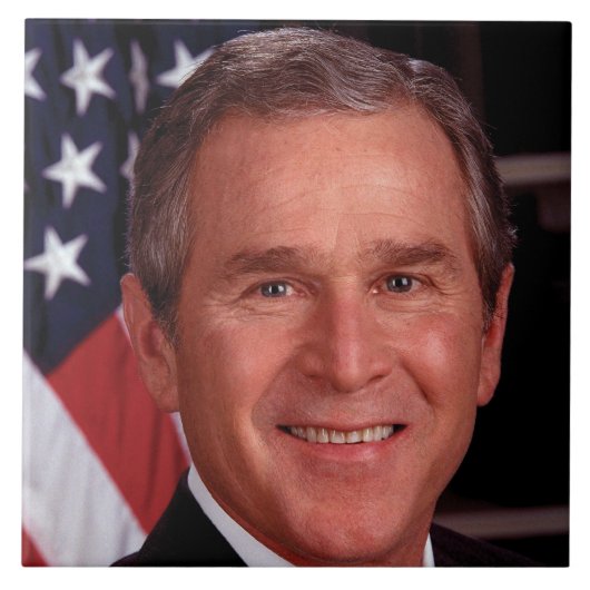 ジョージ・ブッシュ第43回米国アメリカ大統領写真 タイル (正面)