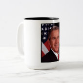 ジョージ・ブッシュ第43回米国アメリカ大統領写真 ツートーンマグカップ (正面左)
