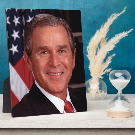 ジョージ・ブッシュ第43回米国アメリカ大統領写真 フォトプラーク (側面)