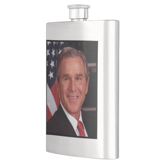 ジョージ・ブッシュ第43回米国アメリカ大統領写真 フラスク (左)