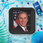 ジョージ・ブッシュ第43回米国アメリカ大統領写真 ペーパープレート (パーティー)