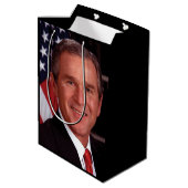 ジョージ・ブッシュ第43回米国アメリカ大統領写真 ミディアムペーパーバッグ (裏面アングル)