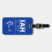 ジョージ・ブッシュ・インターチンジナル空港 IAH 荷物タグ ラゲッジタグ (正面横)