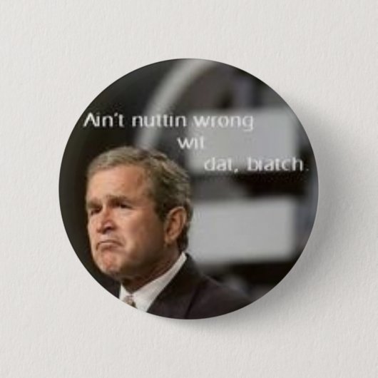 ジョージ・ブッシュ 缶バッジ (正面)