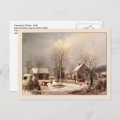 ジョージ・ヘンリー・デュリ素朴ー・クリスマス・カントリー ポストカード (正面/裏面)