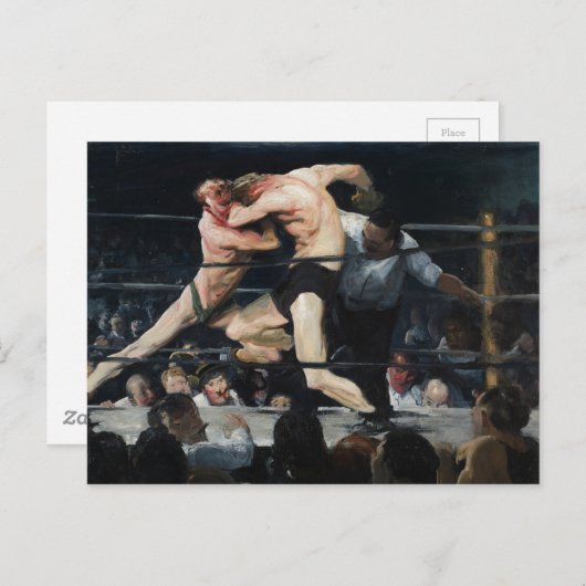 ジョージ・ベローズスタグアットシャーキーのボクシング ポストカード (正面/裏面)