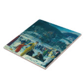 ジョージ・ベローズ – 冬の愛 タイル (側面)