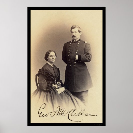 ジョージ・マクレラン署名カード1862 ポスター (正面)