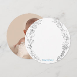 ジョージ ラウンド フォト サンクス カード。 招待状