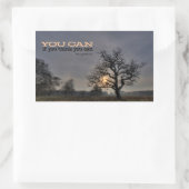 ジョージ・リーブス感動的引用文「君は出来る」 長方形シール (バッグ)