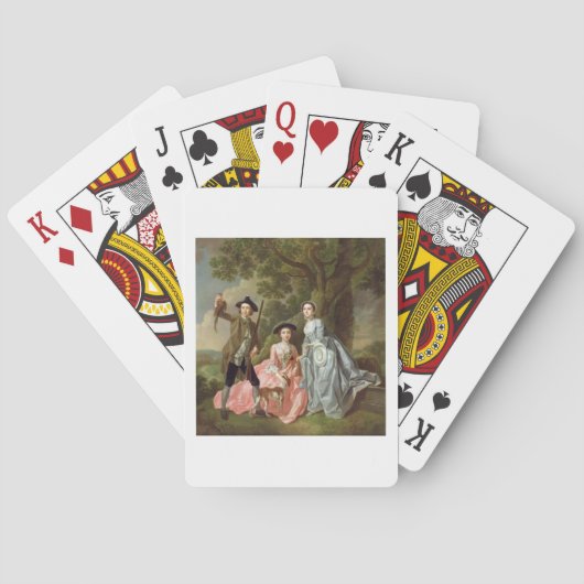 ジョージ・ロジャースと妻、マーガレット、姉妹 トランプ (裏面)