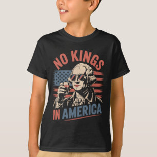 ジョージ・ワシントンおもしろいNo Kings America Tシャツ