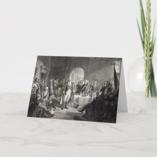 ジョージ・ワシントンおよび彼の大将の挨拶状 カード (正面)