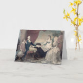 ジョージ・ワシントンおよび彼の家族の挨拶状 カード (黄色い花)