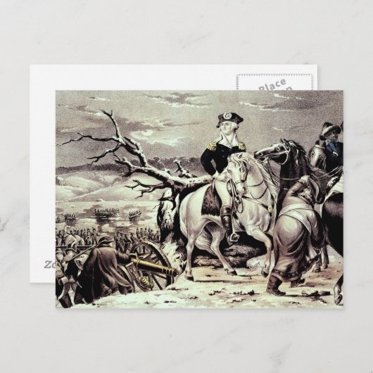 ジョージ・ワシントンがデラウェアを渡る ポストカード (正面/裏面)