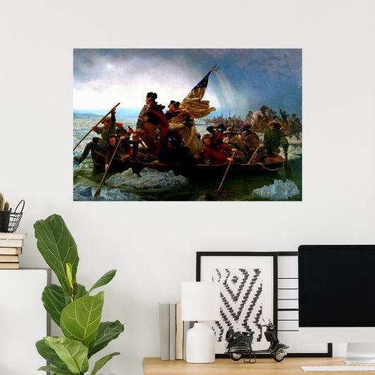 ジョージ・ワシントンがデラウェア川を渡る1851 ポスター (ホームオフィス)