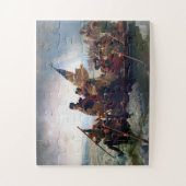 ジョージ・ワシントンがデラウェア川を渡る ジグソーパズル (縦)