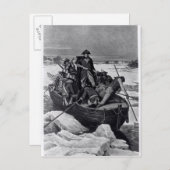 ジョージ・ワシントンがデラウェア川を渡る ポストカード (正面/裏面)