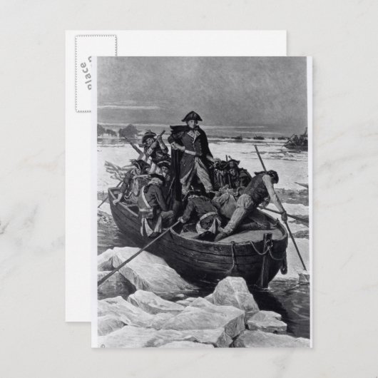 ジョージ・ワシントンがデラウェア川を渡る ポストカード (正面/裏面)