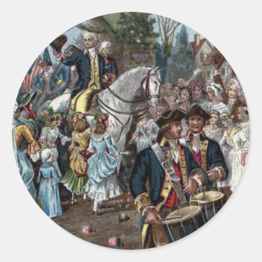 ジョージ・ワシントンがトレントンに戻る ラウンドシール (正面)