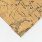 ジョージ・ワシントンが付いている米国の地図 フリースブランケット (角)