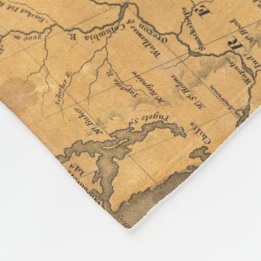 ジョージ・ワシントンが付いている米国の地図 フリースブランケット (角)