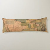 ジョージ・ワシントンが付いている米国の地図 ボディピロー (裏面)