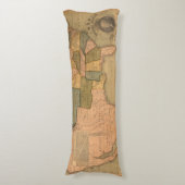 ジョージ・ワシントンが付いている米国の地図 ボディピロー (正面縦)