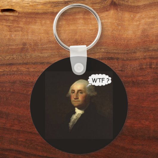 ジョージ・ワシントンが墓の中で回転おもしろい キーホルダー (正面)