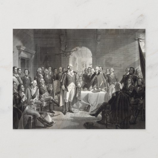 ジョージ・ワシントンとその将軍ポストカード ポストカード (正面)