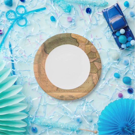 ジョージ·ワシントンとの統一された州の地図 ペーパープレート (パーティー)