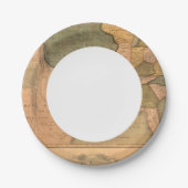 ジョージ·ワシントンとの統一された州の地図 ペーパープレート (正面)