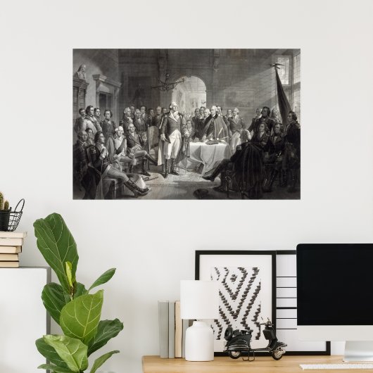 ジョージ・ワシントンと彼の将軍たち ポスター (ホームオフィス)