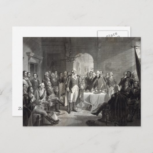 ジョージ・ワシントンと彼の将軍たち ポストカード (正面/裏面)