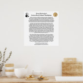 ジョージ・ワシントンによる感謝祭の宣言 ポスター (キッチン)