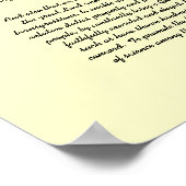 ジョージ・ワシントンによる感謝祭の宣言 ポスター (角)