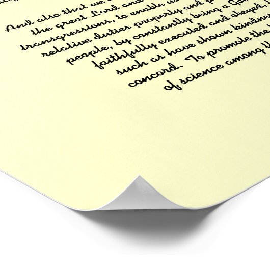 ジョージ・ワシントンによる感謝祭の宣言 ポスター (角)