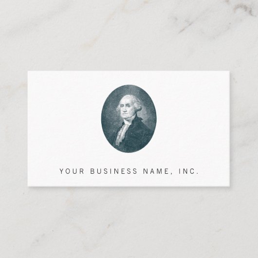 ジョージ・ワシントンのポートレートの楕円形 名刺 (正面)