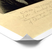 ジョージ・ワシントンのポートレート、ウィリアム刻印 ポスター (角)