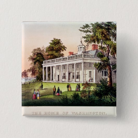 ジョージ・ワシントンの家 缶バッジ (正面)