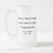 ジョージ・ワシントンの引用文2a フロストグラスビールジョッキ (左)