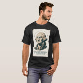 ジョージ・ワシントンの引用 アメリカ大統領の芸術 Tシャツ (正面フル)