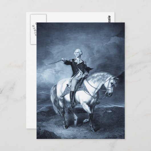 ジョージ・ワシントンの挨拶の郵便はがき ポストカード (正面/裏面)