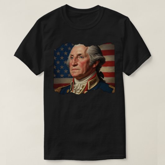 ジョージ・ワシントンの肖像 Tシャツ (デザイン正面)