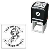 ジョージ・ワシントンの胸像 ラウンド「机から」 セルフインキングスタンプ (インサイチュ)