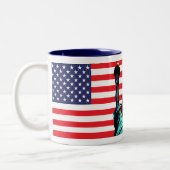 ジョージ・ワシントンの自由の女神マグ ツートーンマグカップ (左)