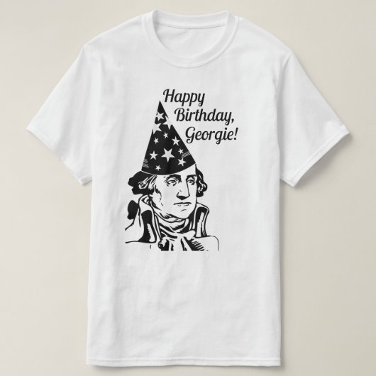 ジョージ・ワシントンの誕生日 Tシャツ (デザイン正面)