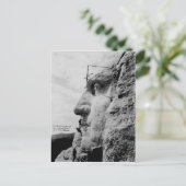 ジョージ・ワシントンの顔に労働者たちがマウント・ラッシュモア ポストカード (スタンド正面)