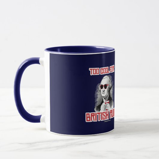 ジョージ・ワシントンはイギリスの規則のために余りにクールでした マグカップ (左)